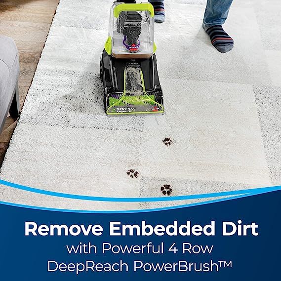 Bissell TurboClean PowerBrush Pet Carpet Cleaner, 2987,Green/ Black large